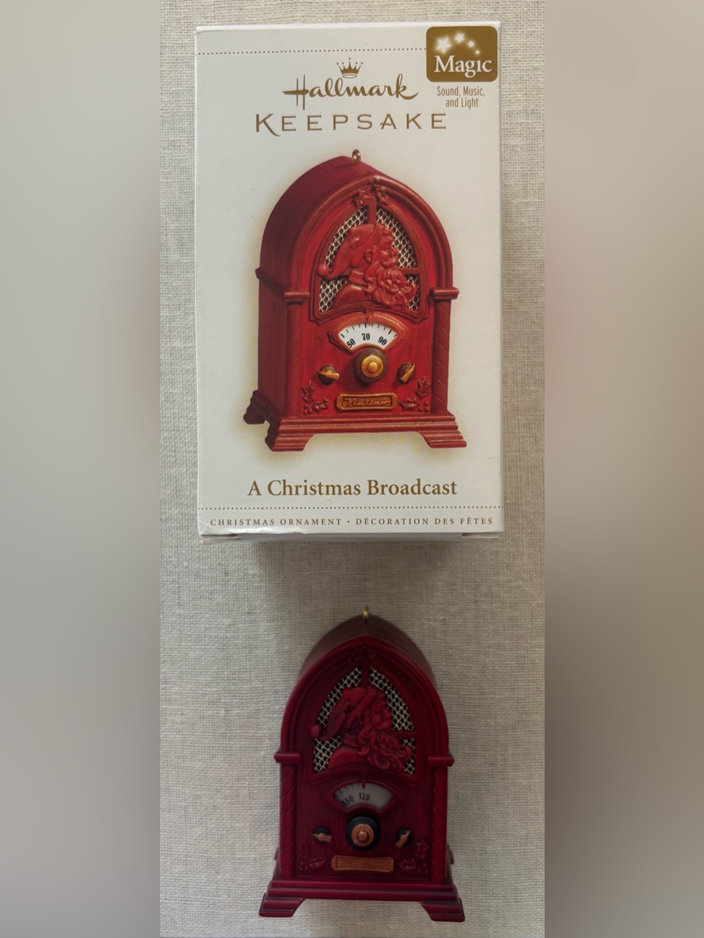 Vintage Hallmark Keepsake “ A Christmas Broadcast” Ornament from 2006